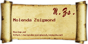 Molenda Zsigmond névjegykártya